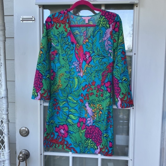 Lilly Pulitzer McFarland Dress - Size XS V-neck with Bell Sleeves. Exc Cond - Picture 10 of 10